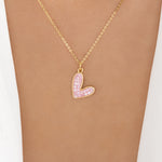 Lennon Heart Necklace (Pink)