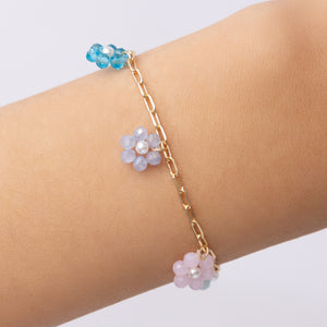 Multi Pastel Flower Bracelet