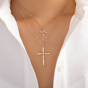 Garcia Double Cross Necklace Set
