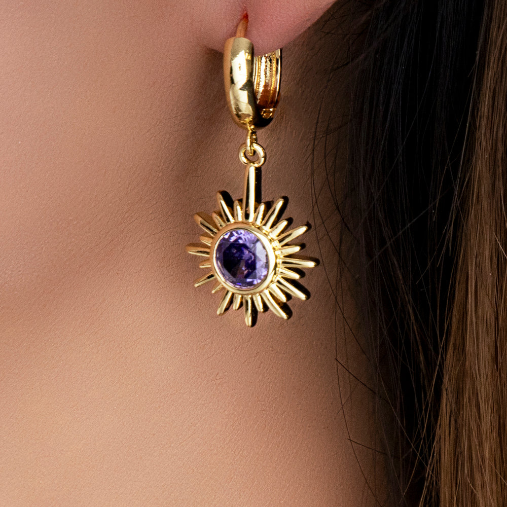 Purple Sun Hoops