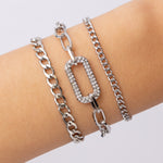 Crystal Harmony Bracelet Set (Silver)