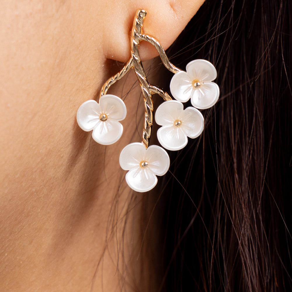 Flower Pearl Earrings