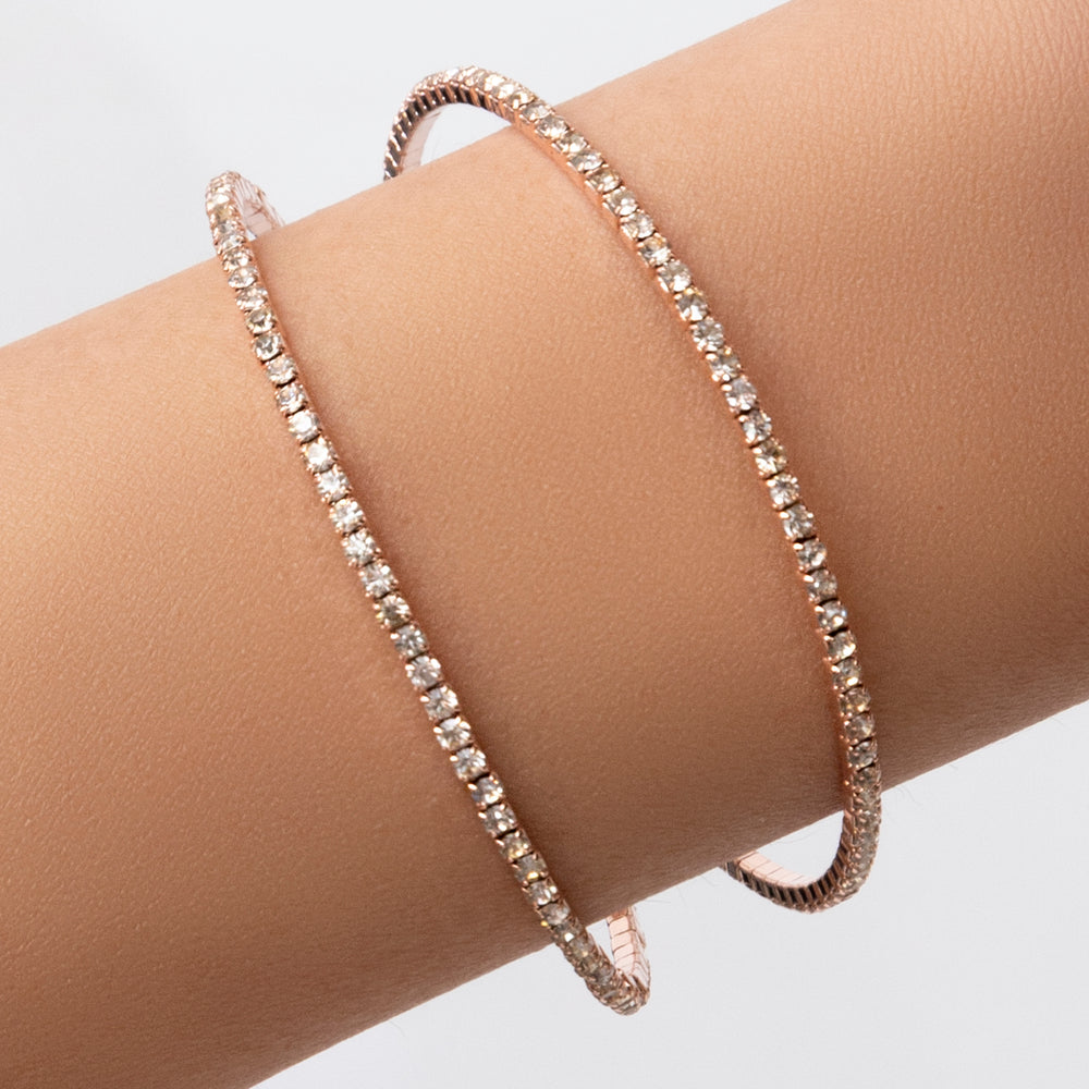 Simple Crystal Cuff (Rose Gold)