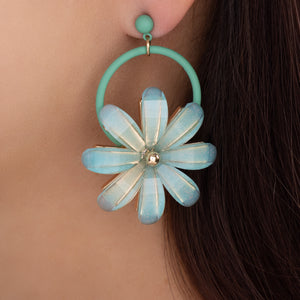 Maddie Flower Earrings (Turquoise)