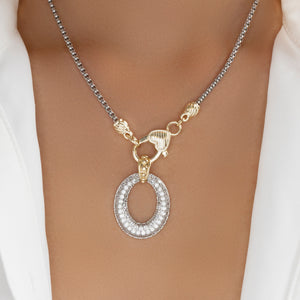 Heart & Silver Link Necklace