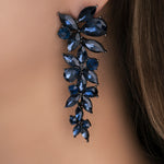 Crystal Terry Earrings (Blue)