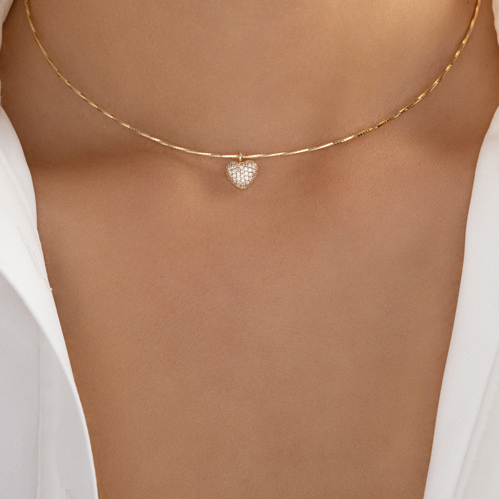 Mini Crystal Heart Necklace