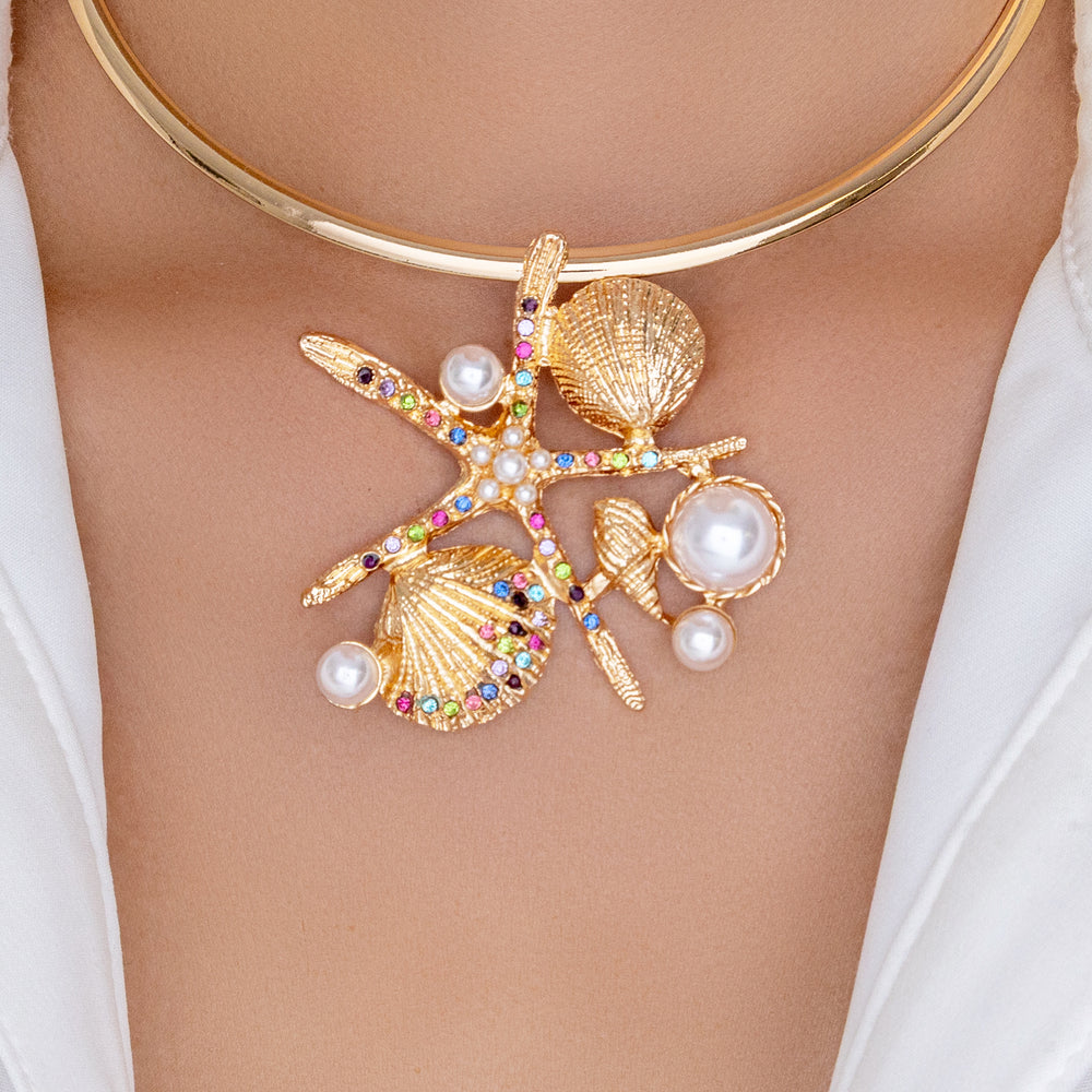 Crystal Libby Necklace (Black) – Love Stylize