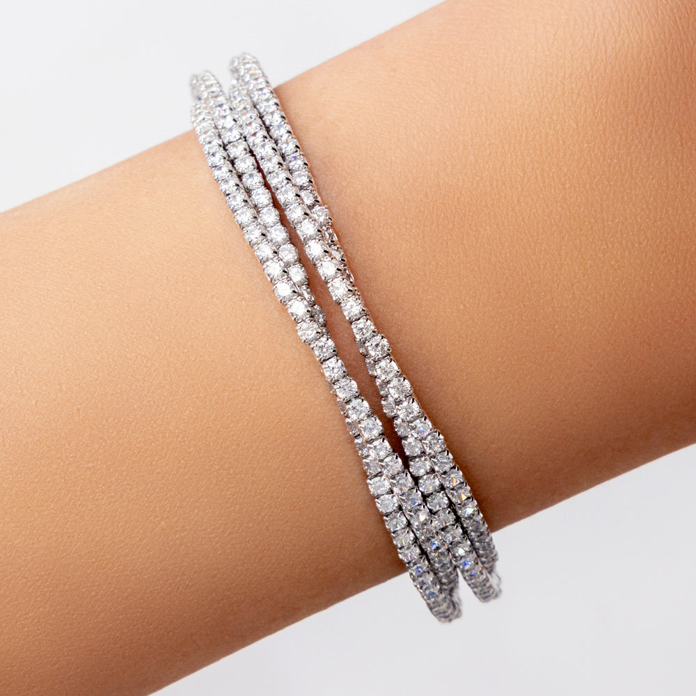 Crystal Tate Cuff (Silver)