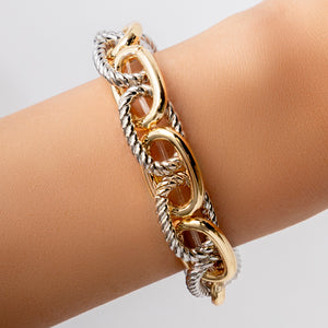 Silver & Gold Chain Bracelet