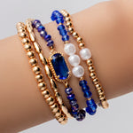 Jody Bead Bracelet Set (Dark Blue)