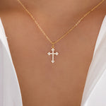 Crystal Small Cross Necklace