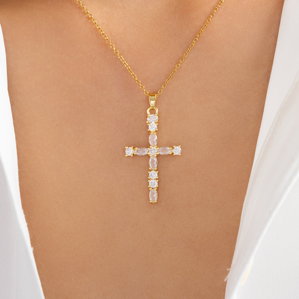Crystal Felicity Cross Necklace