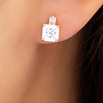18K Mini Square Earrings