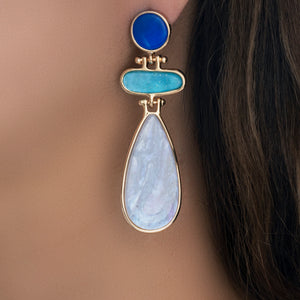 Mimi Earrings (Blue)