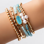 Jody Bead Bracelet Set (Blue)