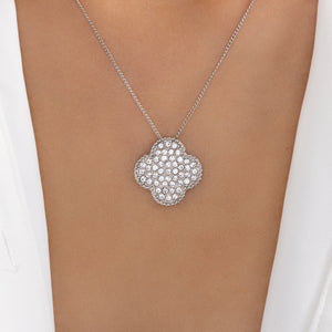 Cherie Crystal Steffy Necklace (Silver)