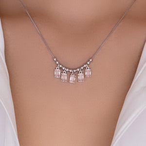 Crystal Carmela Necklace (Silver)