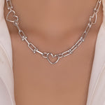 Niccola Heart Necklace (Silver)