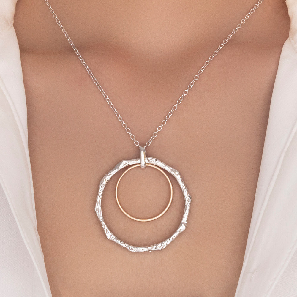 Silver & Gold Fatima O Necklace