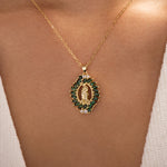 Malinda Mary Necklace (Emerald)