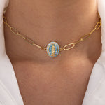 Mary Coin Choker (Turquoise)