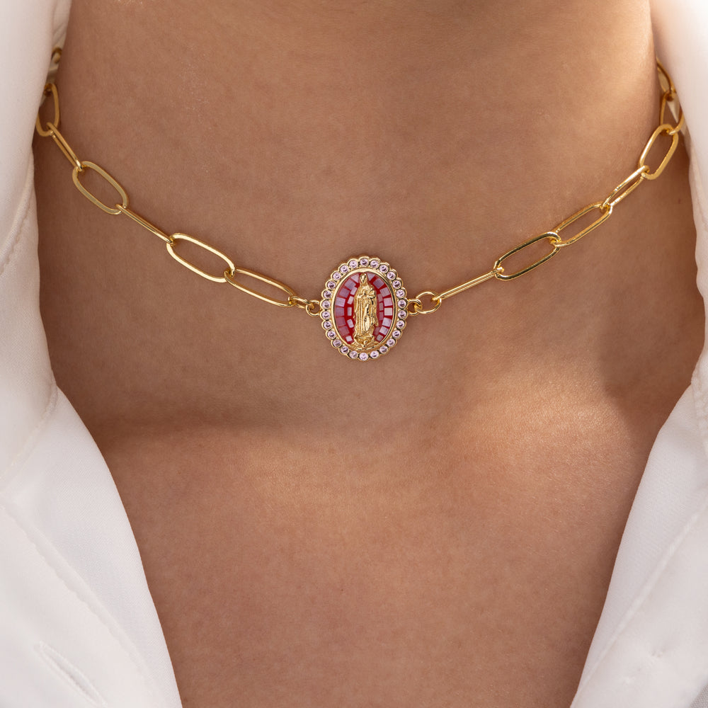 Mary Coin Choker (Pink)