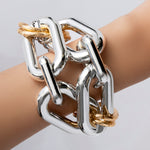 Bold Silver & Gold Bracelet