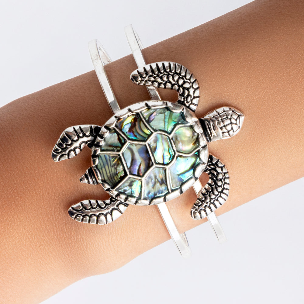 Silver Turtle Cuff (Iridescent)