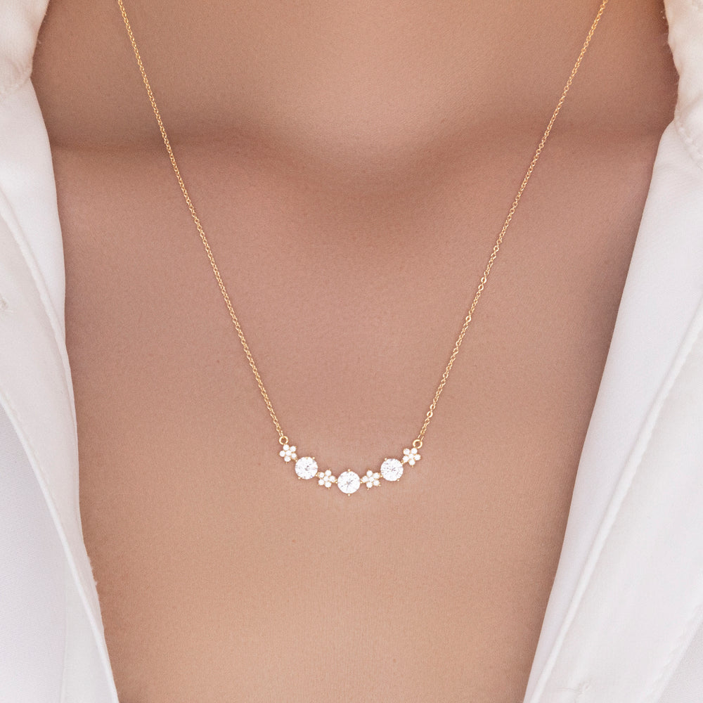 Crystal Christina Row Necklace