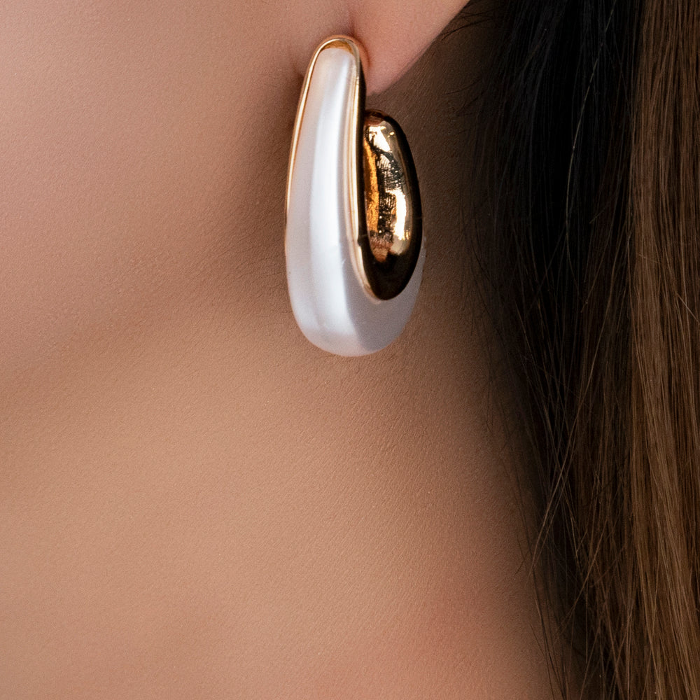 White Poppy Earrings