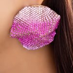 Crystal Laurie Earrings (Pink)