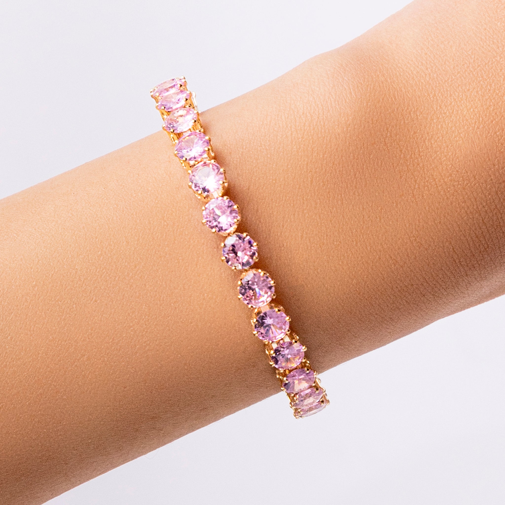 Pink Crystal Elizabeth Cuff – Love Stylize