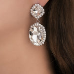 Crystal Petra Earrings (Silver)
