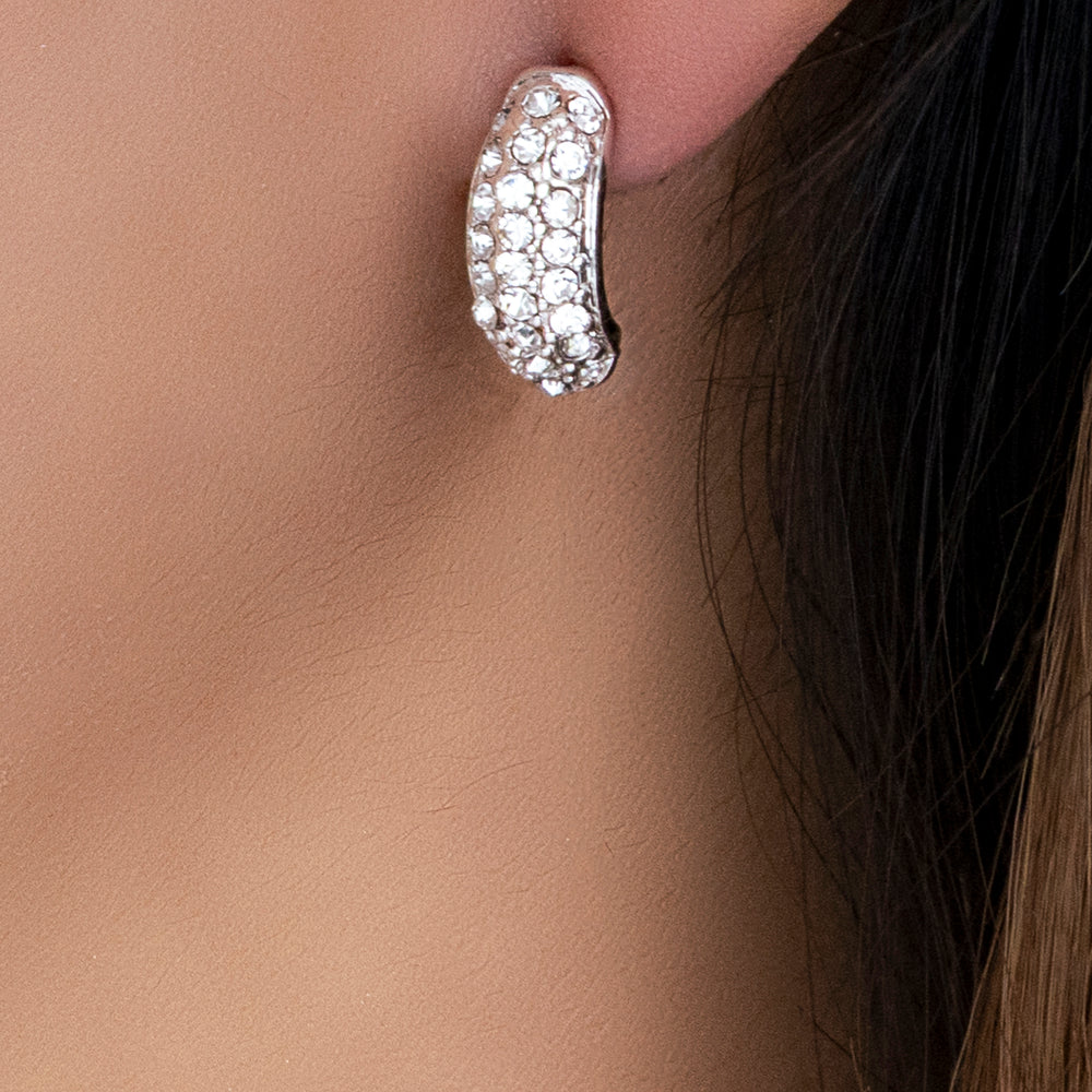 Crystal Hector Hoops (Silver)