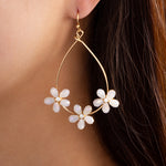 Nelly Flower Earrings (White)