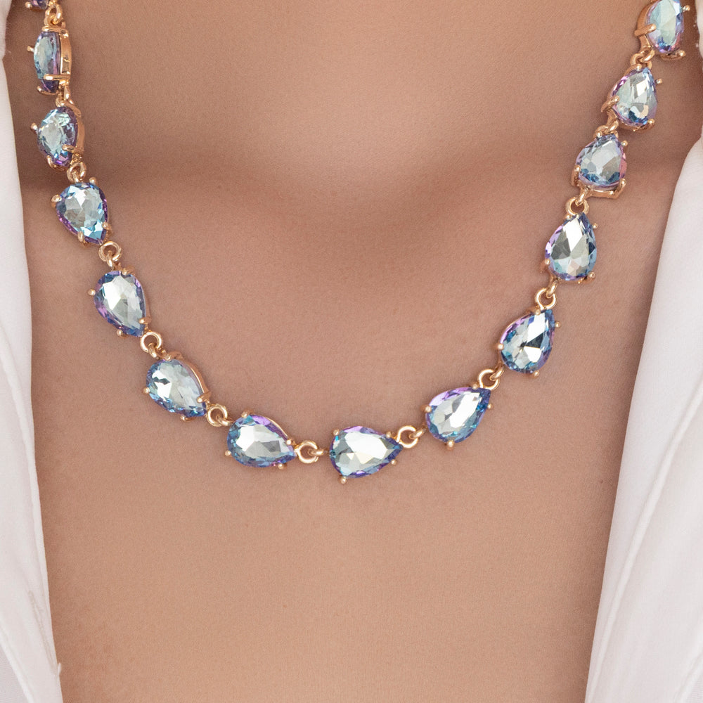 Iridescent Malia Necklace (Turquoise)