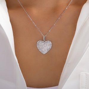 Yolanda Heart Necklace (Silver)