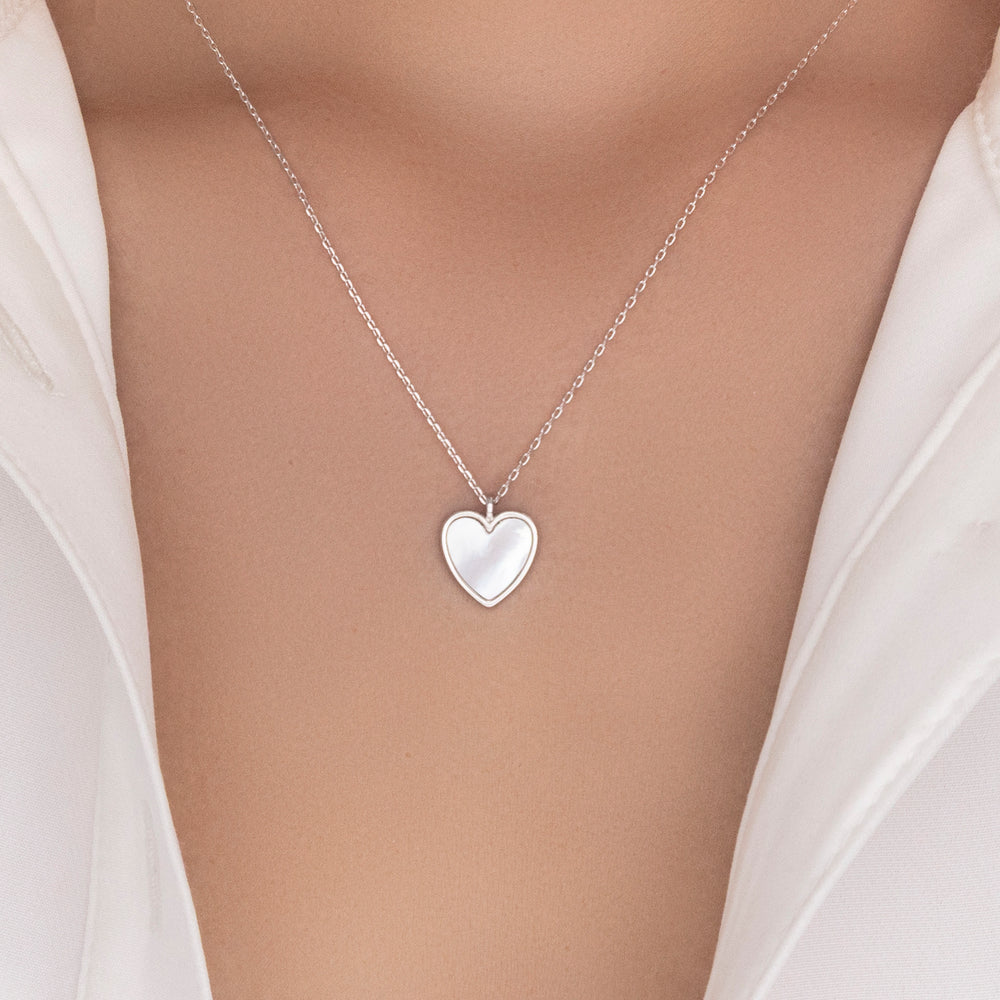 Finley Heart Necklace (Silver)