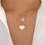Heart & Star Pendant Necklace