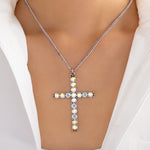 Bold Silver Cross Necklace
