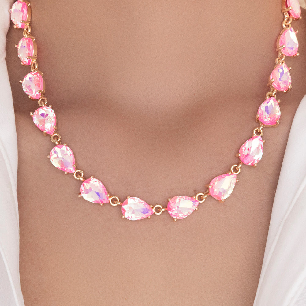 Iridescent Malia Necklace (Pink)