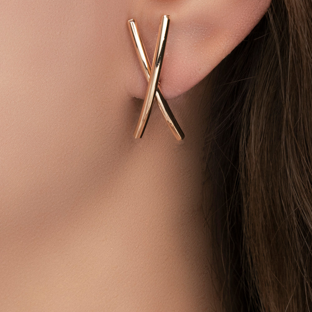 Simple X Earrings