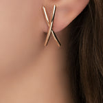 Simple X Earrings