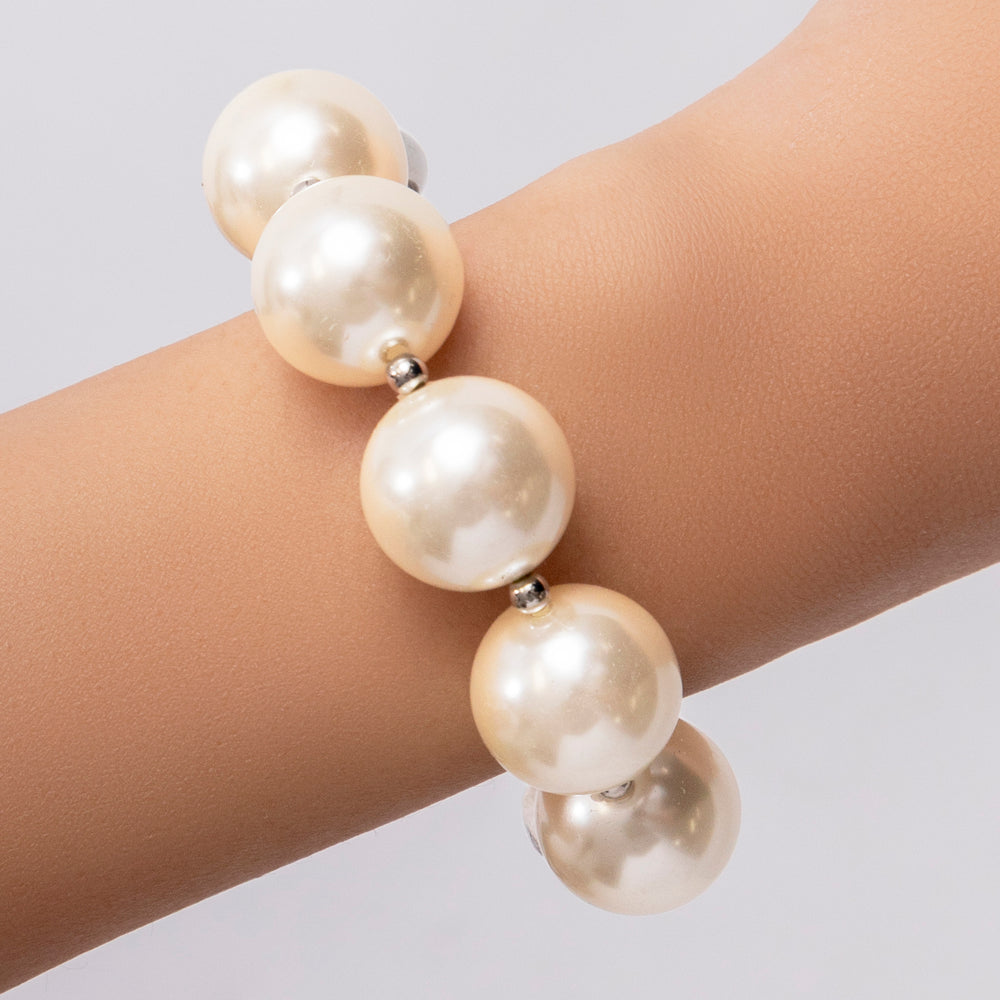 Silver Melody Pearl Bracelet