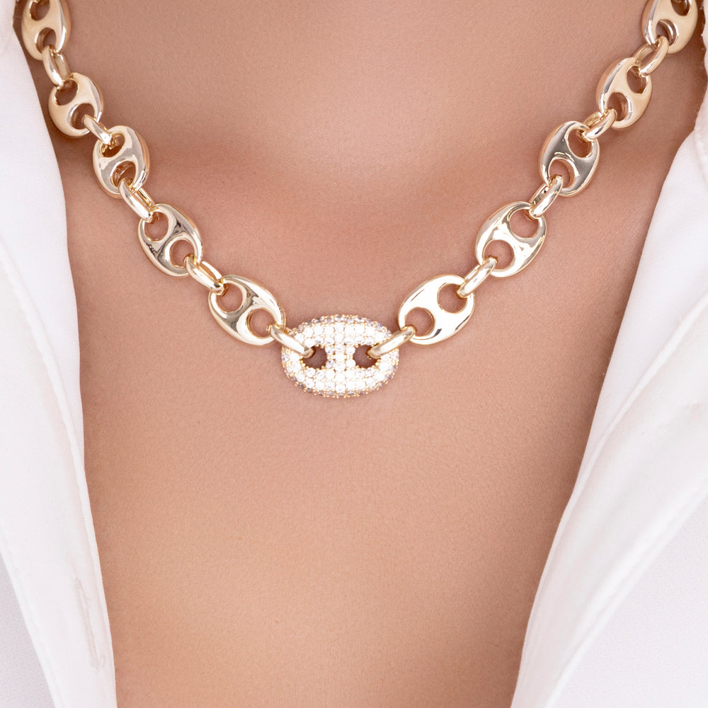 Crystal Maria Link Necklace