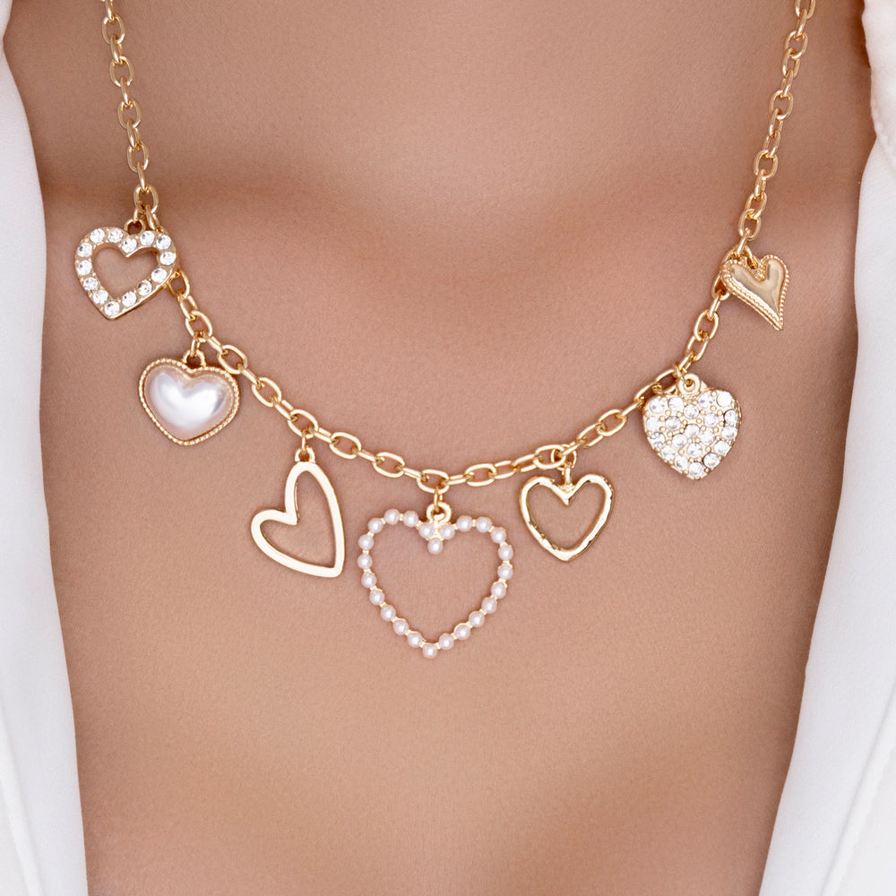Melody Heart Charm Necklace