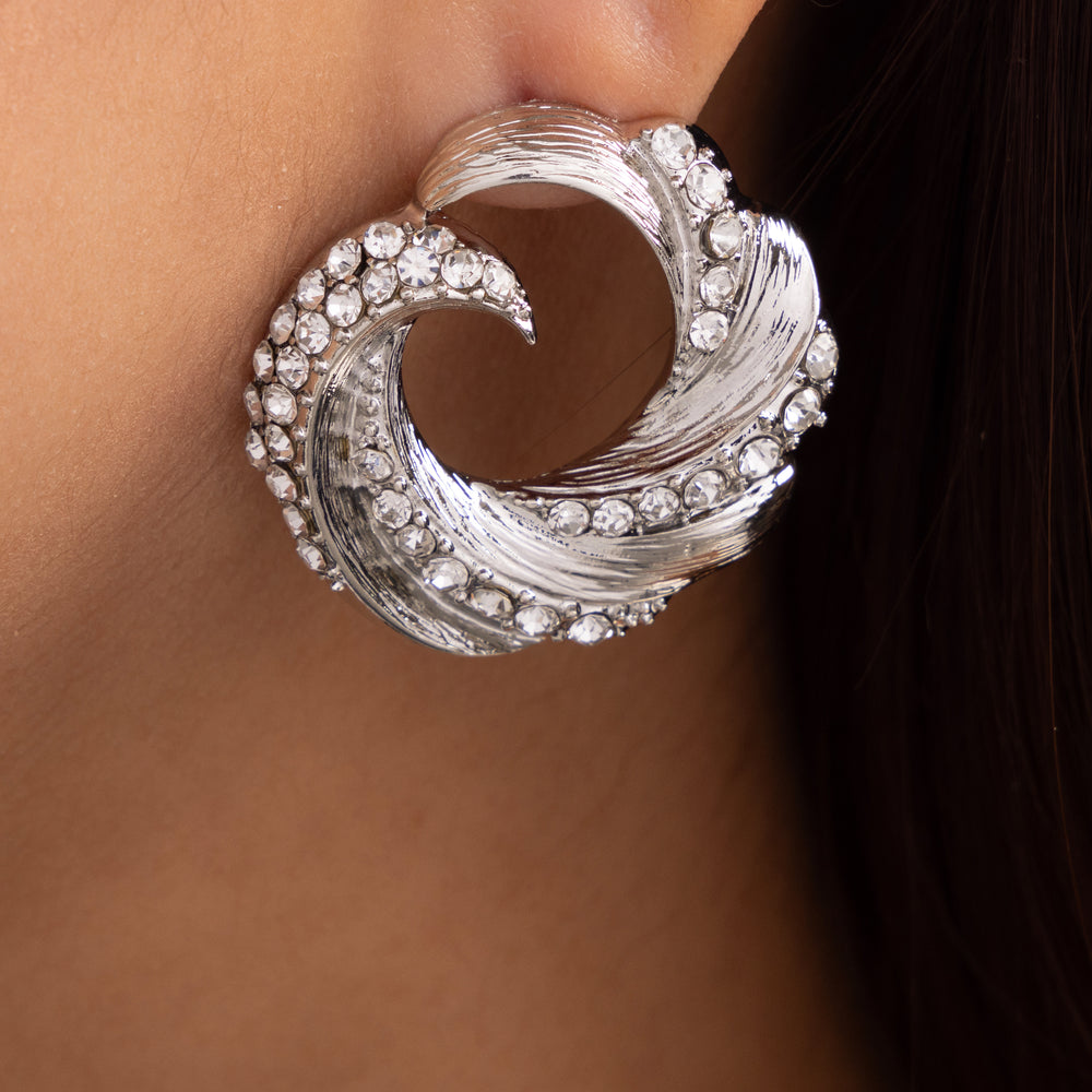 Crystal Silver Brenda Earrings