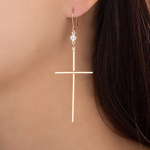 Simple Cross Earrings