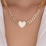 Crystal Oscar Heart Necklace